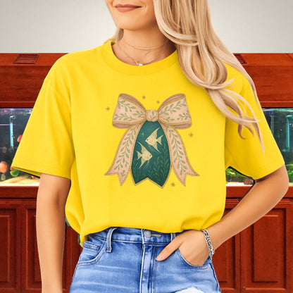 Angelfish Nativity Bow Tee