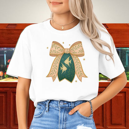 Angelfish Nativity Bow Tee