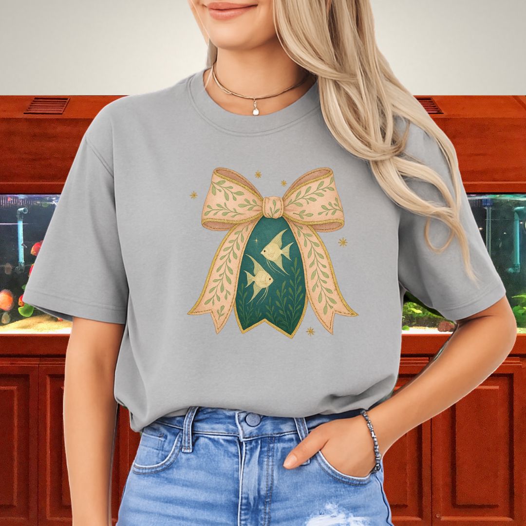 Angelfish Nativity Bow Tee