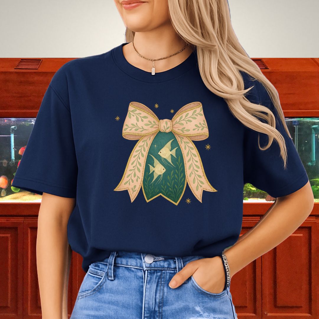 Angelfish Nativity Bow Tee