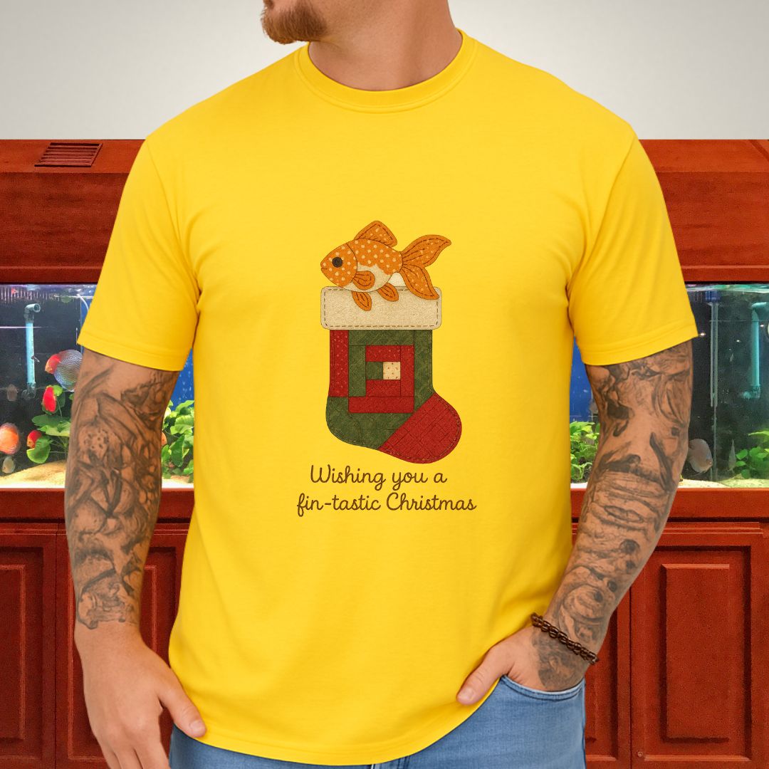 Goldfish in a Quilted Stocking Tee