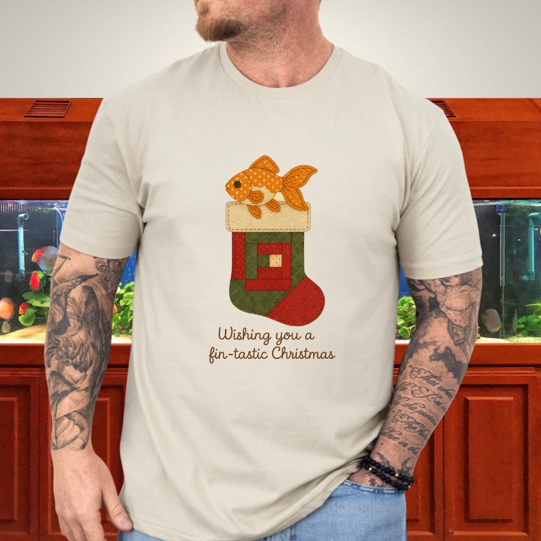 Goldfish in a Quilted Stocking Tee