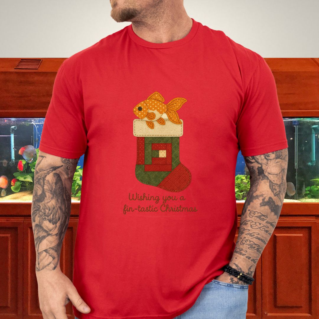 Goldfish in a Quilted Stocking Tee