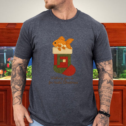 Goldfish in a Quilted Stocking Tee
