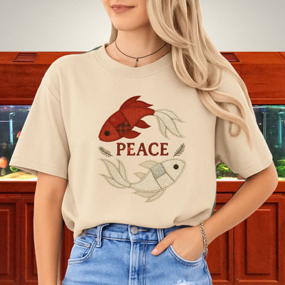 Patchwork Koi Peace Tee