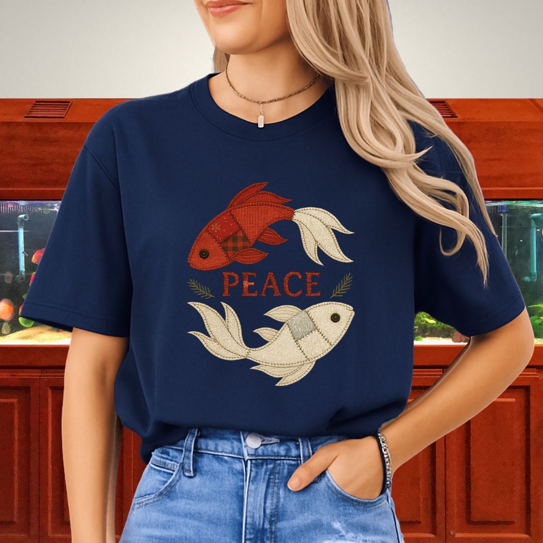 Patchwork Koi Peace Tee