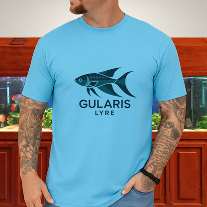 Blue Lyre Tee – Modern Power, Aquatic Precision