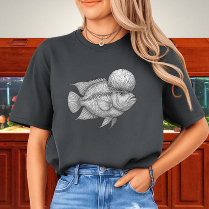 Zen Flowerhorn Tee: Calm Power in Line Art