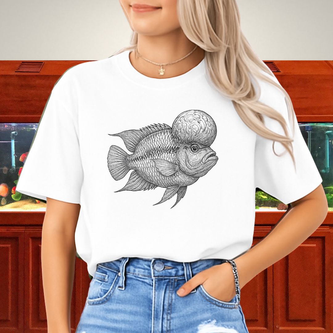 Zen Flowerhorn Tee: Calm Power in Line Art
