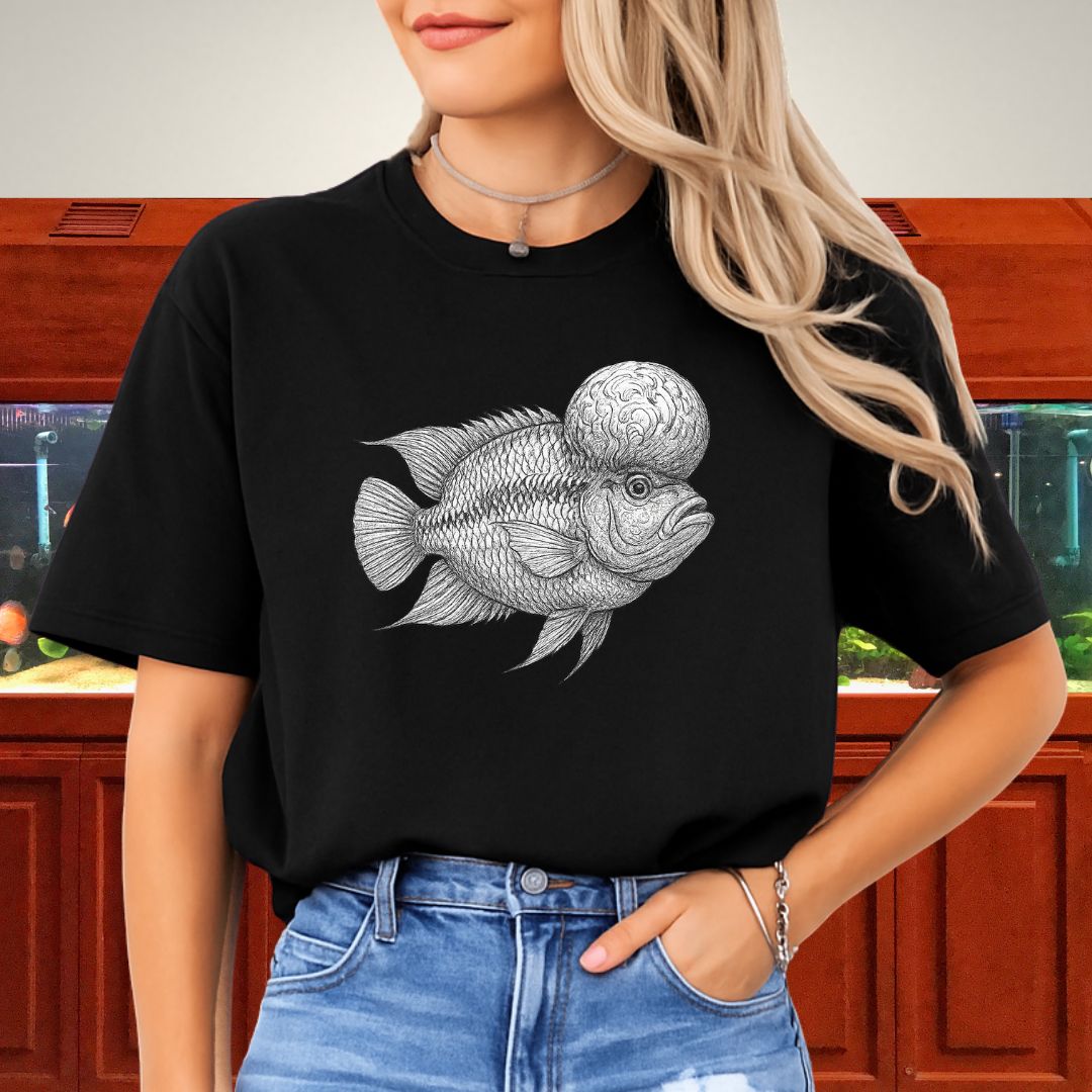 Zen Flowerhorn Tee: Calm Power in Line Art