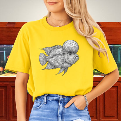 Zen Flowerhorn Tee: Calm Power in Line Art