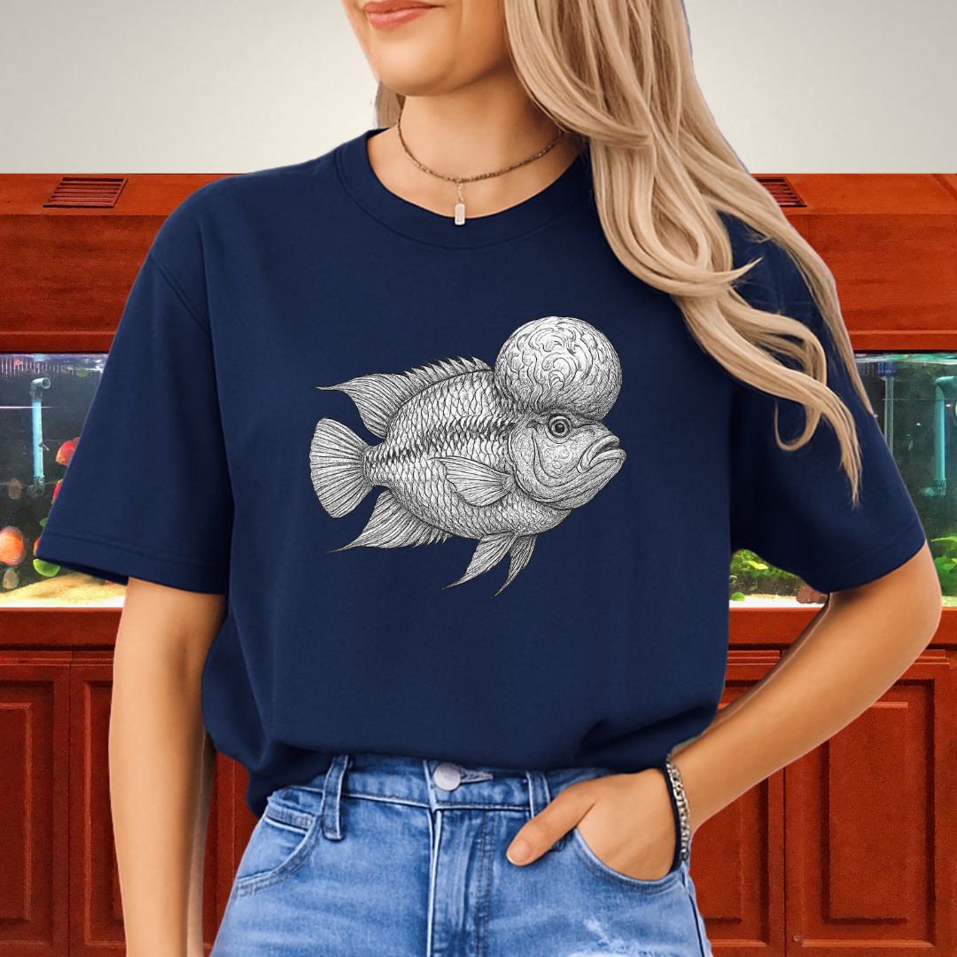 Zen Flowerhorn Tee: Calm Power in Line Art