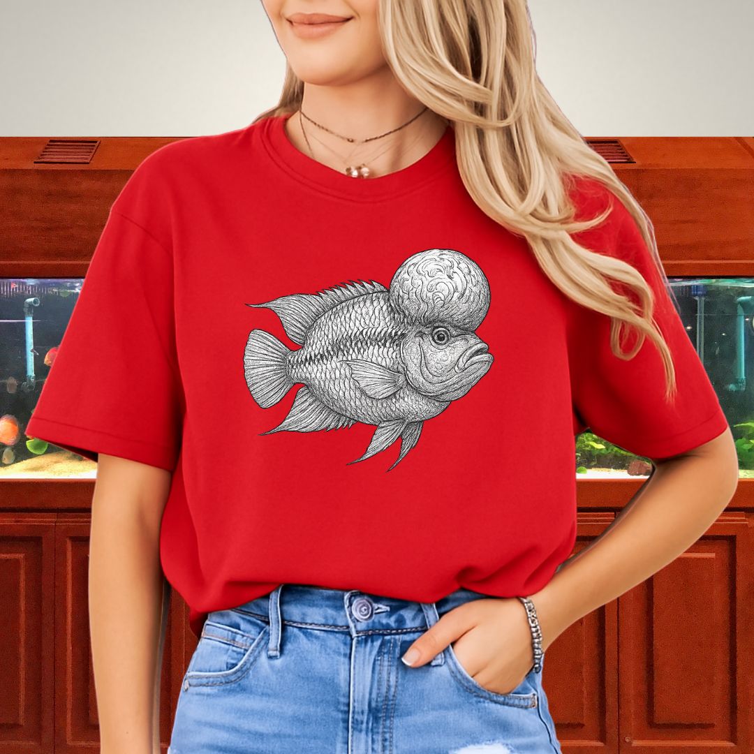 Zen Flowerhorn Tee: Calm Power in Line Art
