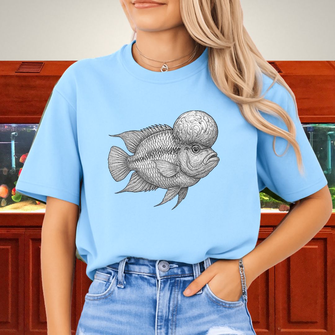 Zen Flowerhorn Tee: Calm Power in Line Art