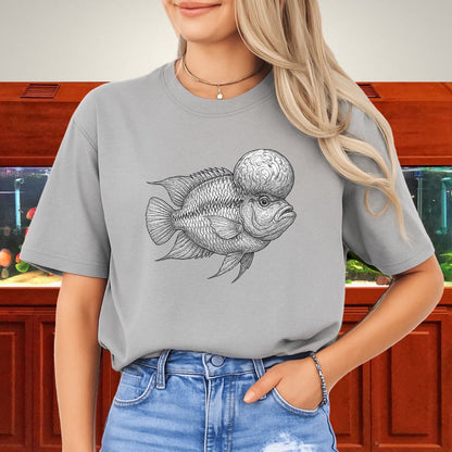 Zen Flowerhorn Tee: Calm Power in Line Art