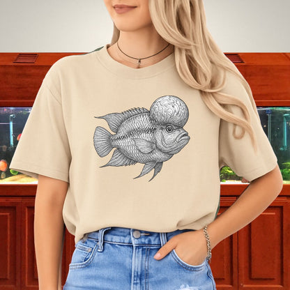 Zen Flowerhorn Tee: Calm Power in Line Art
