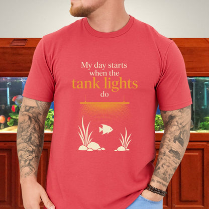 Aquarium Tank Lights Funny Fishkeeper T-Shirt
