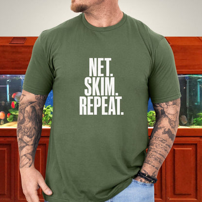 Net Skim Repeat Duckweed Fishkeeper T-Shirt