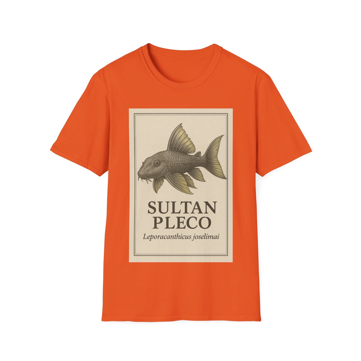 Sultan Pleco Tee – Realistic Etching Catfish Design