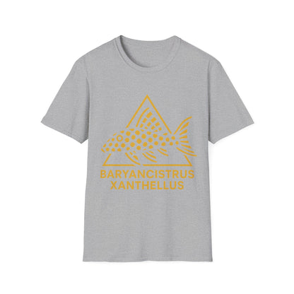 Gold Nugget Pleco Tee – Geometric Logo Catfish Design