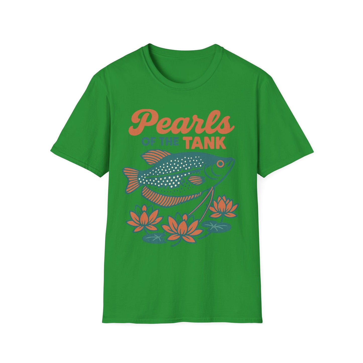 Pearls of the Tank Tee – Retro Pearl Gourami Lotus Design