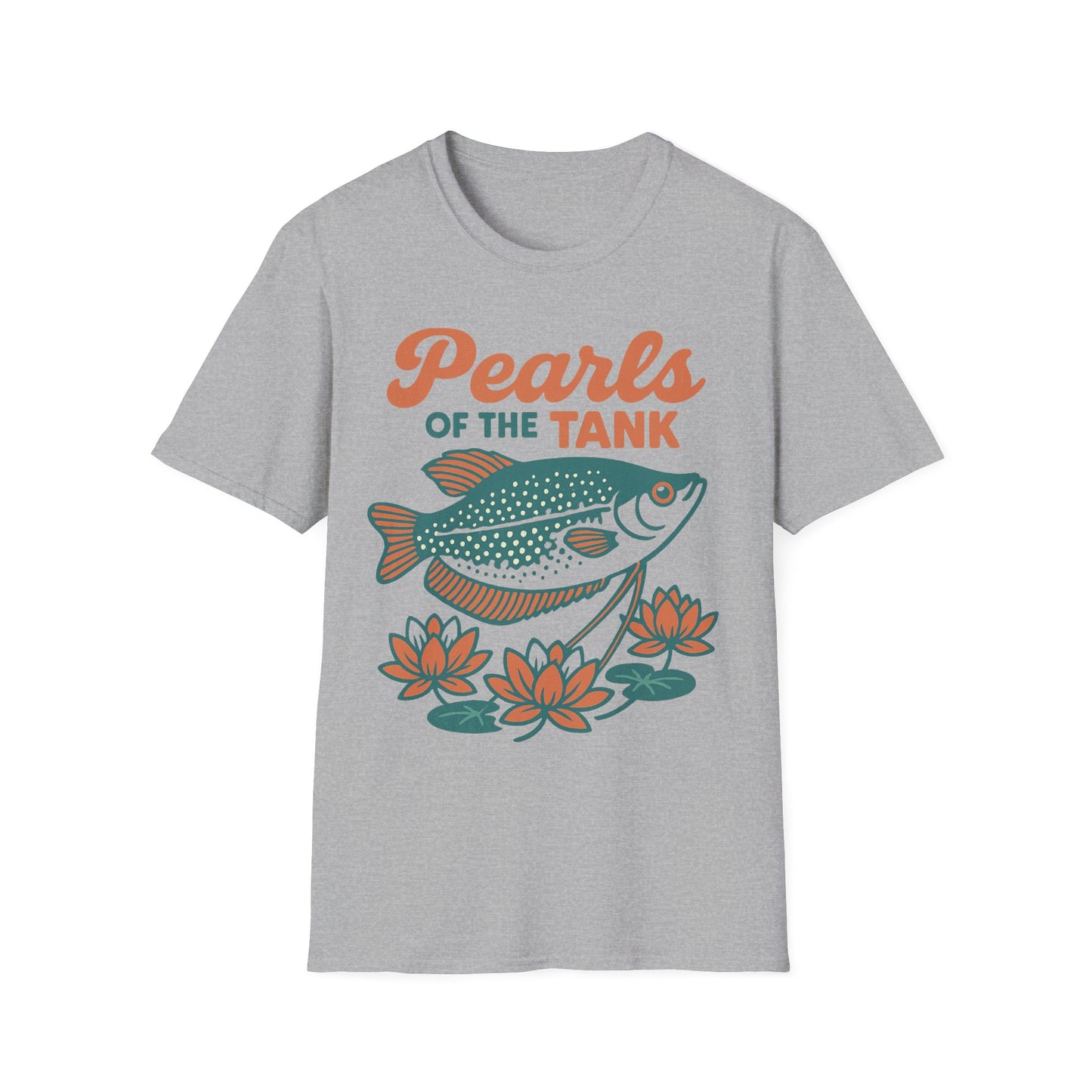 Pearls of the Tank Tee – Retro Pearl Gourami Lotus Design