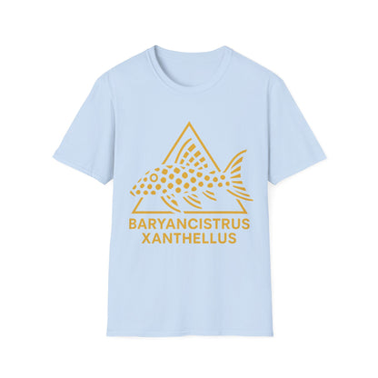 Gold Nugget Pleco Tee – Geometric Logo Catfish Design