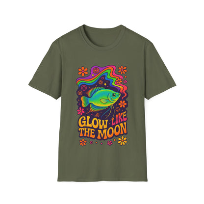 Glow Like the Moon Tee – Psychedelic Moonlight Gourami Design