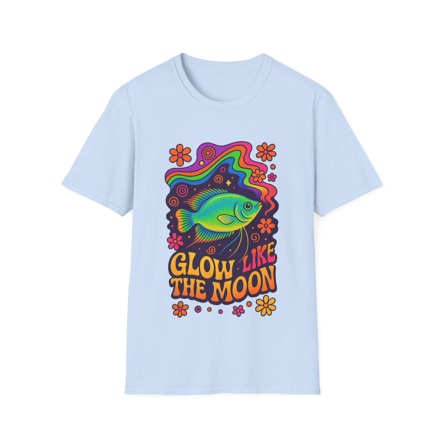 Glow Like the Moon Tee – Psychedelic Moonlight Gourami Design