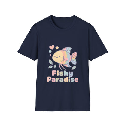 Fishy Paradise Tee – Kawaii Rainbow Paradise Fish Design