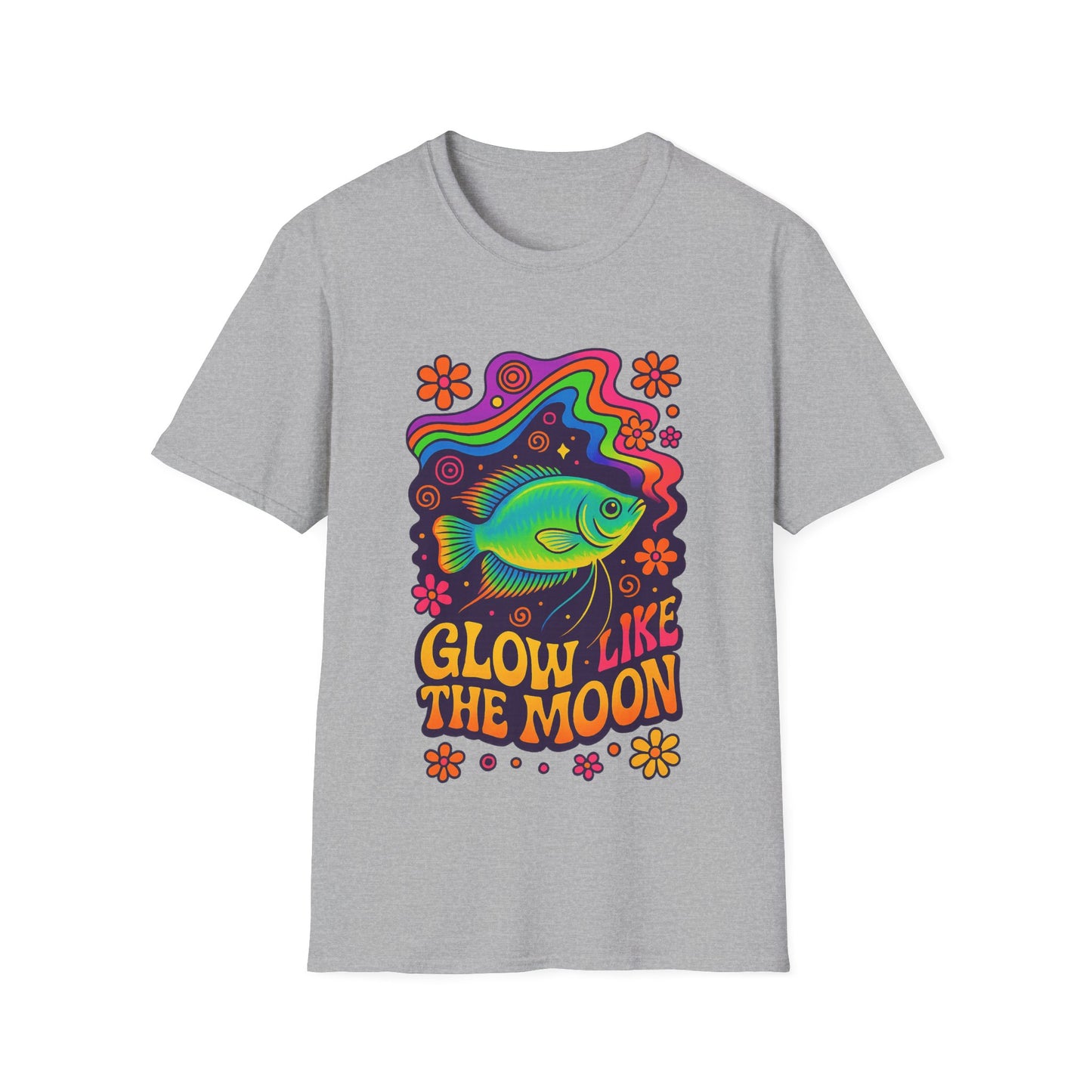 Glow Like the Moon Tee – Psychedelic Moonlight Gourami Design