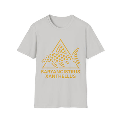Gold Nugget Pleco Tee – Geometric Logo Catfish Design