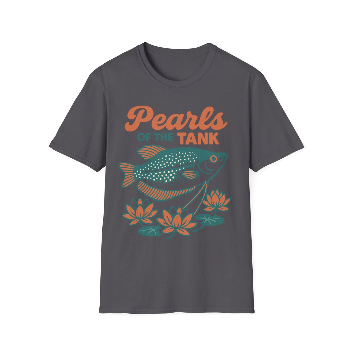 Pearls of the Tank Tee – Retro Pearl Gourami Lotus Design