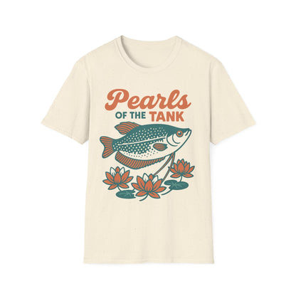 Pearls of the Tank Tee – Retro Pearl Gourami Lotus Design