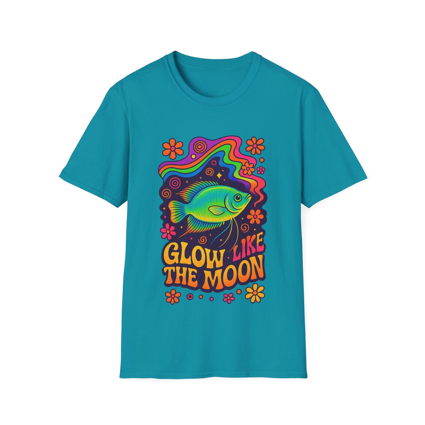 Glow Like the Moon Tee – Psychedelic Moonlight Gourami Design