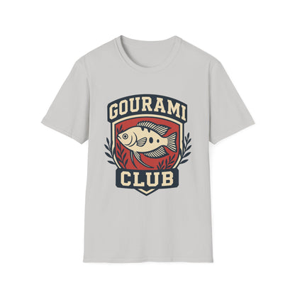Gourami Club Tee – Retro Crest Three-Spot Gourami Design
