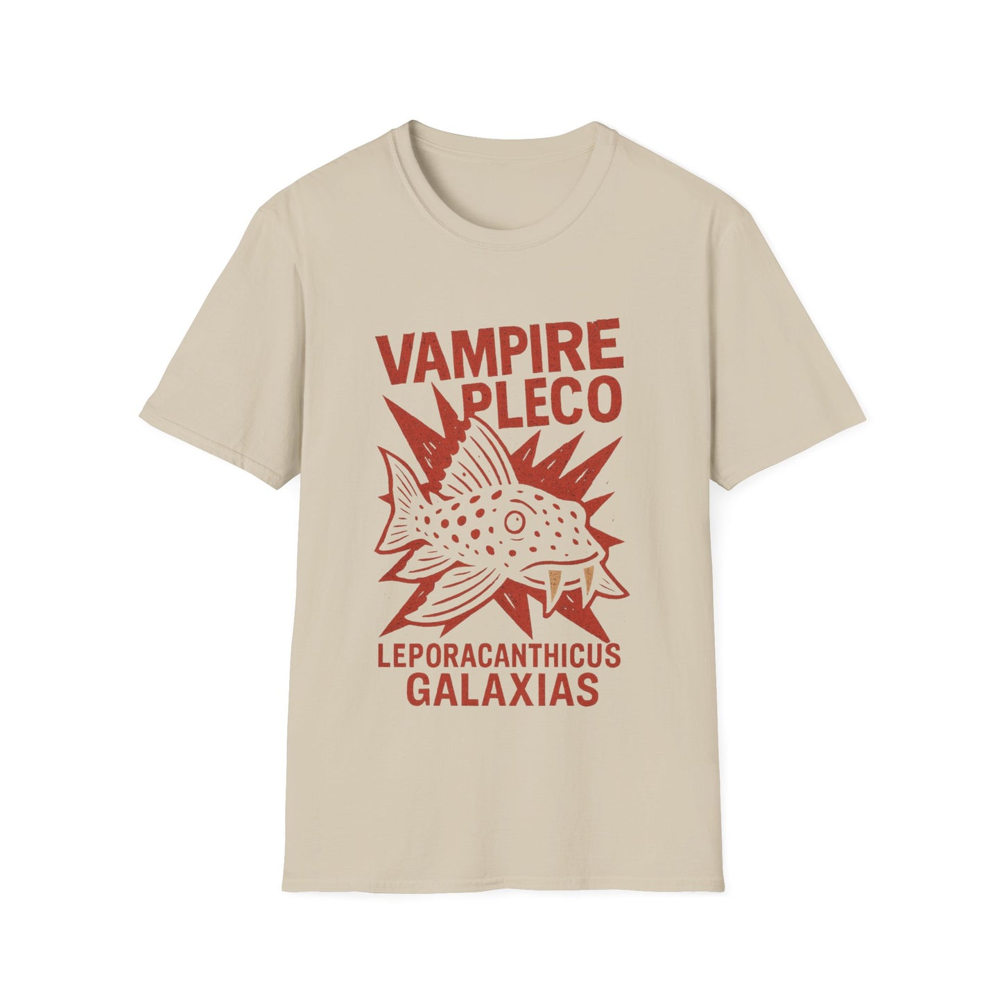 Vampire Pleco Tee – Punk Stencil Catfish Design