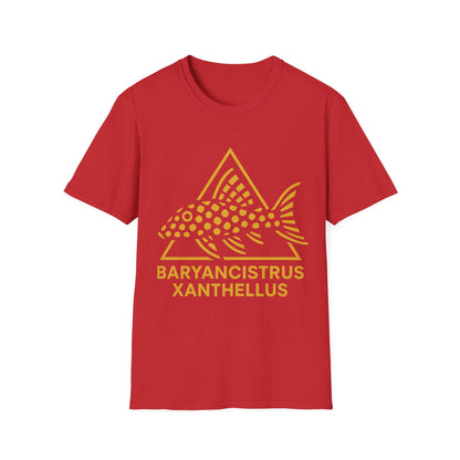 Gold Nugget Pleco Tee – Geometric Logo Catfish Design
