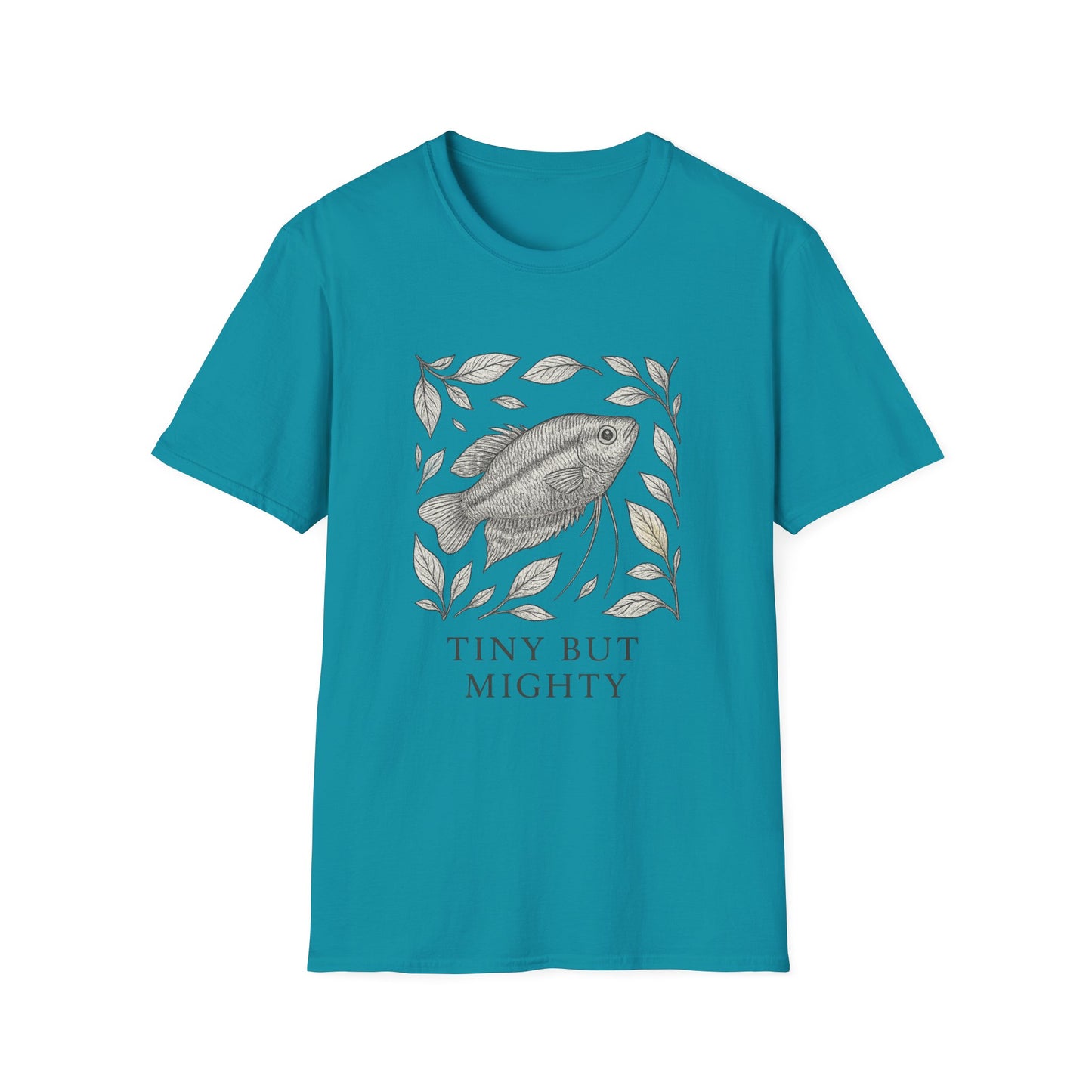 Tiny But Mighty Tee – Sparkling Gourami Hand-Sketched Design