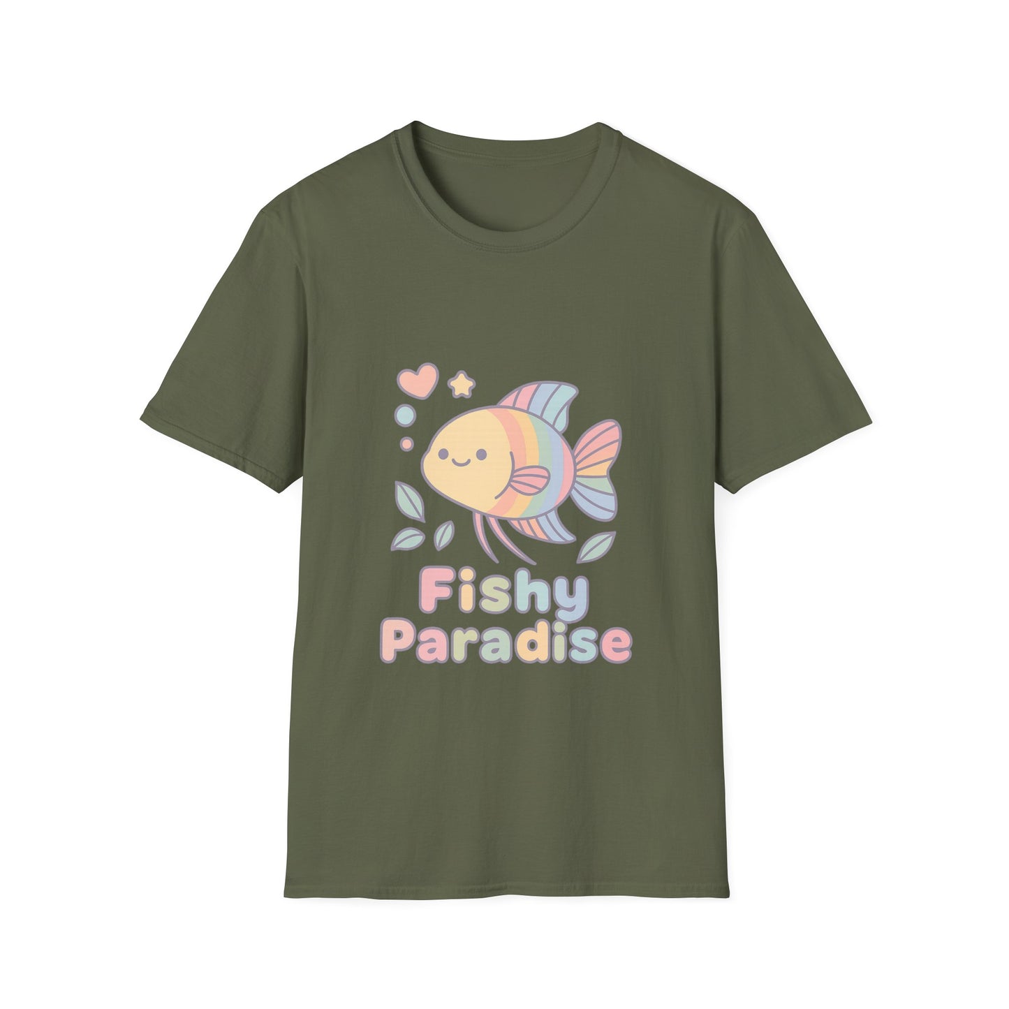 Fishy Paradise Tee – Kawaii Rainbow Paradise Fish Design