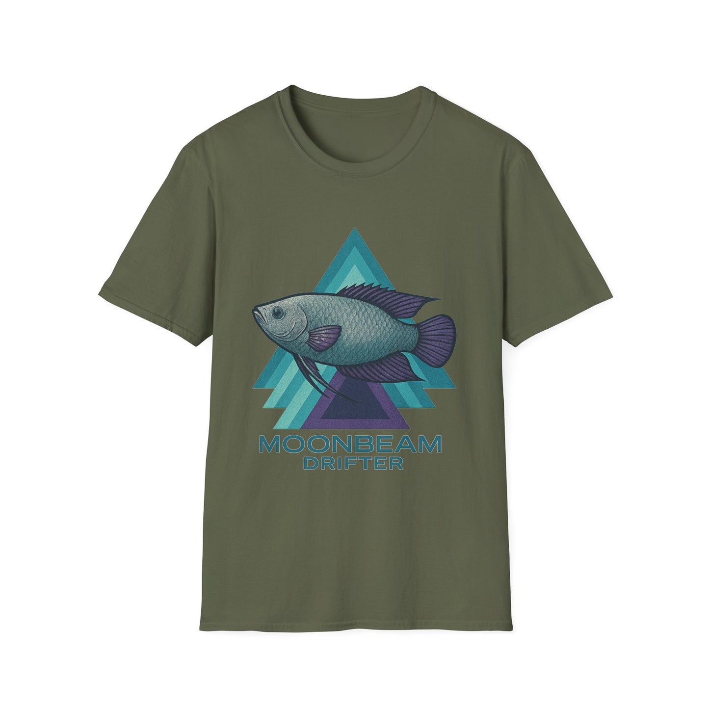 Moonbeam Drifter Tee – Geometric Moonlight Gourami Design