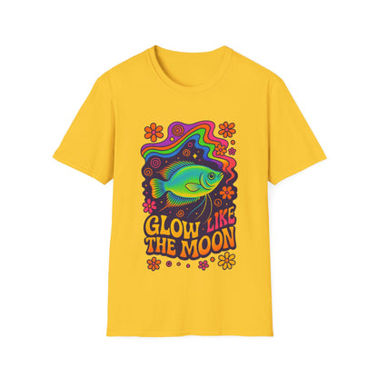 Glow Like the Moon Tee – Psychedelic Moonlight Gourami Design
