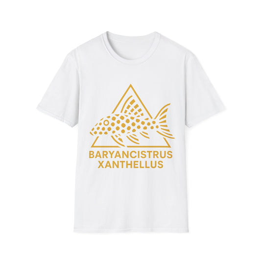 Gold Nugget Pleco Tee – Geometric Logo Catfish Design
