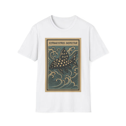 Snowball Pleco Tee – Ukiyo-e Woodblock Aquarium Art