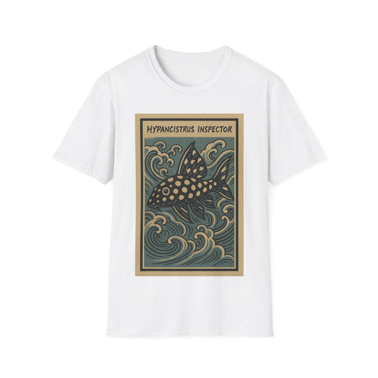 Snowball Pleco Tee – Ukiyo-e Woodblock Aquarium Art