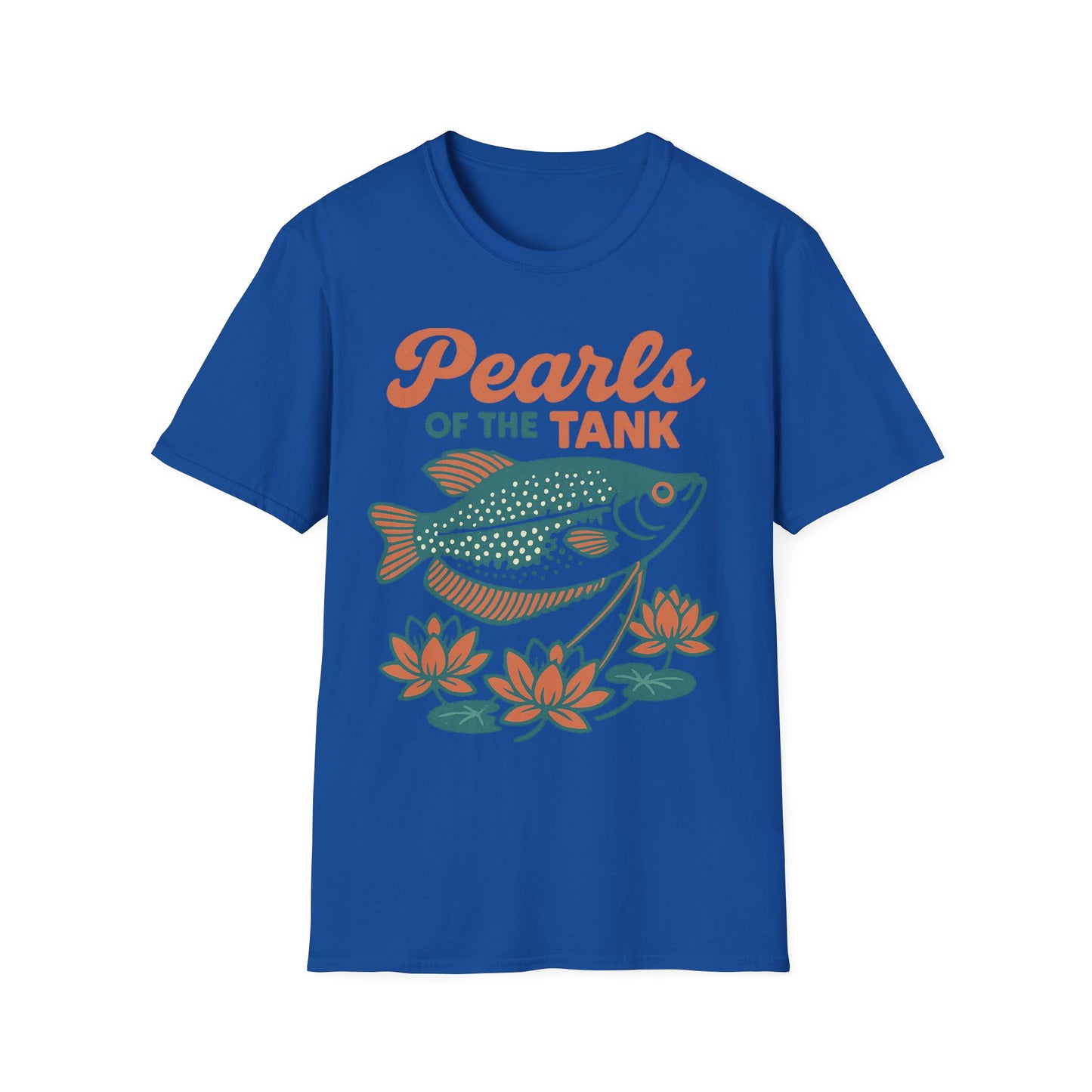 Pearls of the Tank Tee – Retro Pearl Gourami Lotus Design