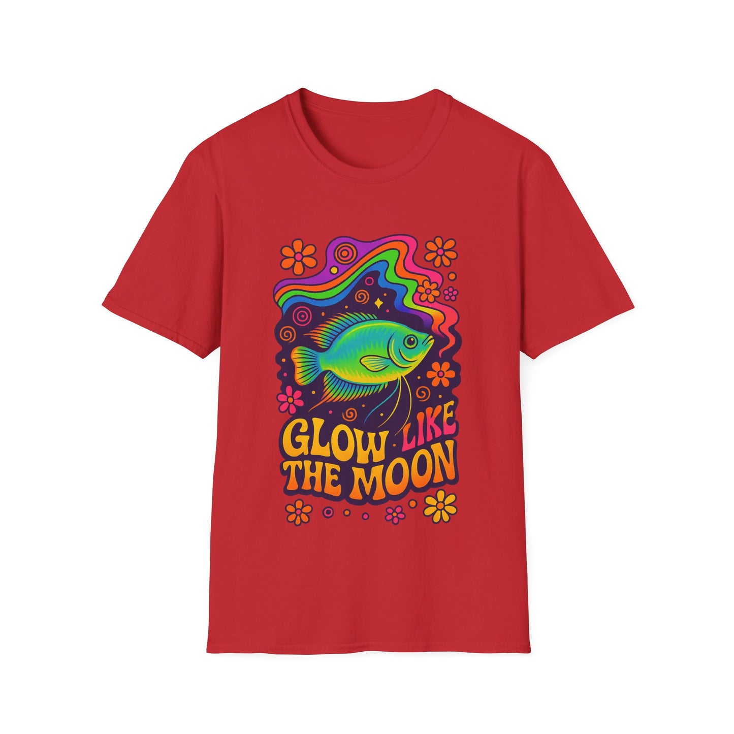 Glow Like the Moon Tee – Psychedelic Moonlight Gourami Design