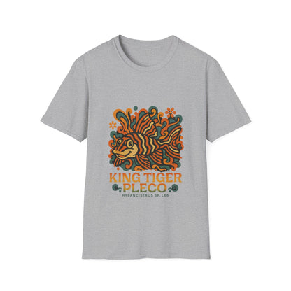King Tiger Pleco Tee – Y2K Retro Wave Aquarium Design