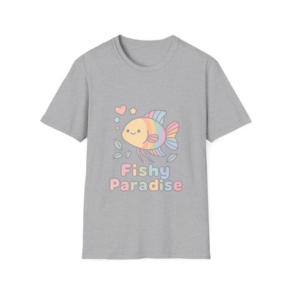 Fishy Paradise Tee – Kawaii Rainbow Paradise Fish Design