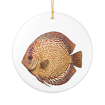 Leopard Snakeskin Discus Ornament